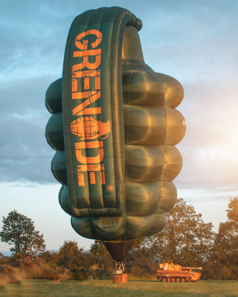 First Activation of Grenade Hot Air Balloon