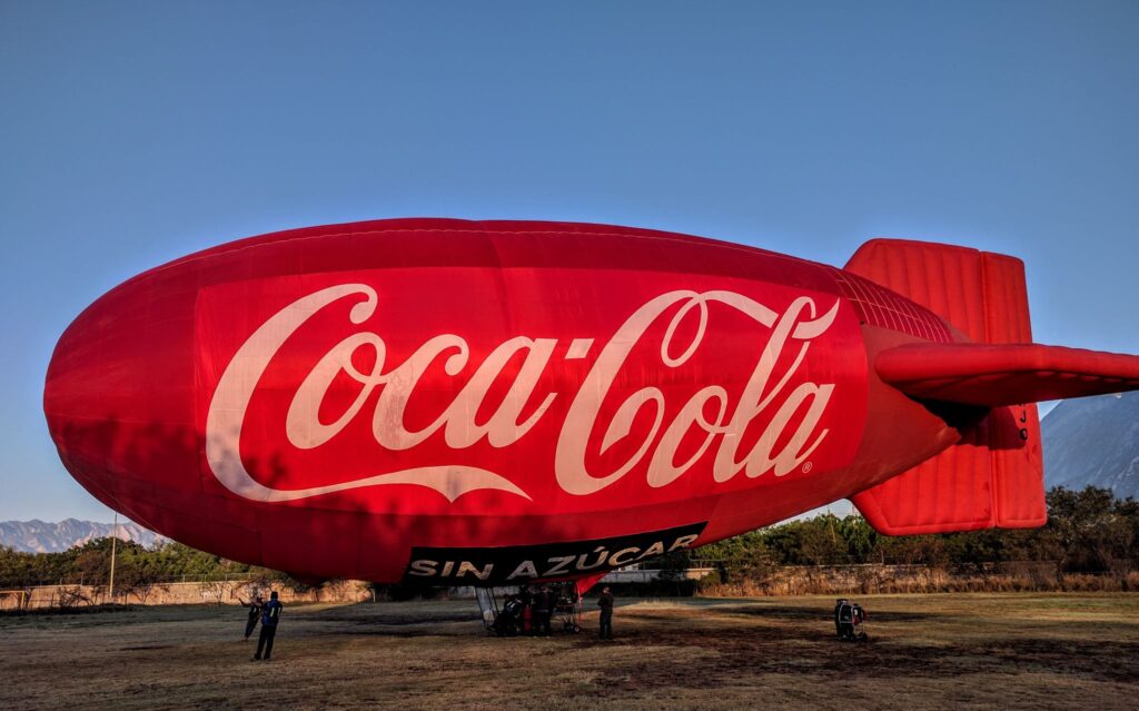 Coca Cola Airship In Mexico