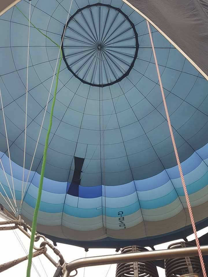 Unbranded Hot Air Balloon Getting Its Annual Inspection