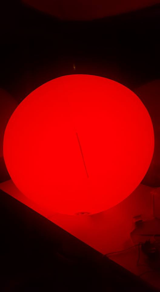 Red LED Crowd Ball on Test