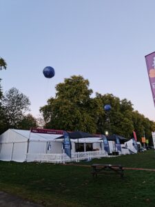 Inflatable Helium Sphere with Branding for Royal Bank of Canada at Royal Parks Half Marathon