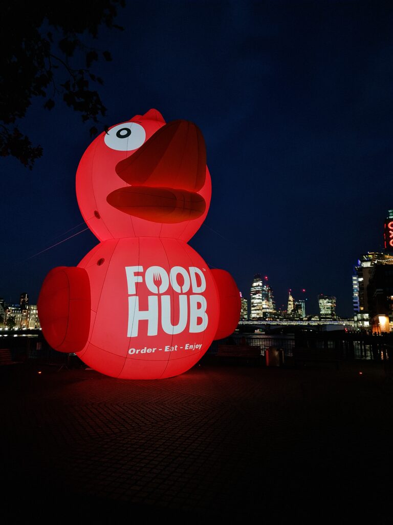 Promotional inflatable on the south bank London