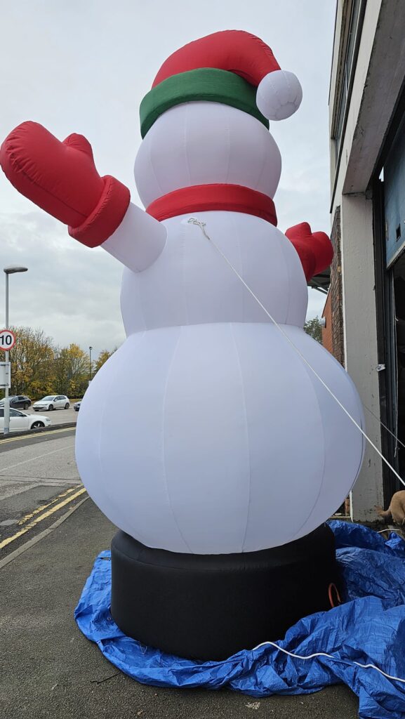 Christmas Inflatable on Test Inflation. Ready for Hire or Purchase.