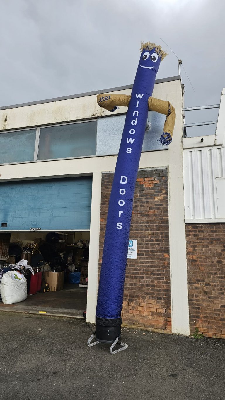 Advertising Inflatable. Air Dancer, Sky Dancer, Wavy Man, Branded Inflatable For Champion Glazing