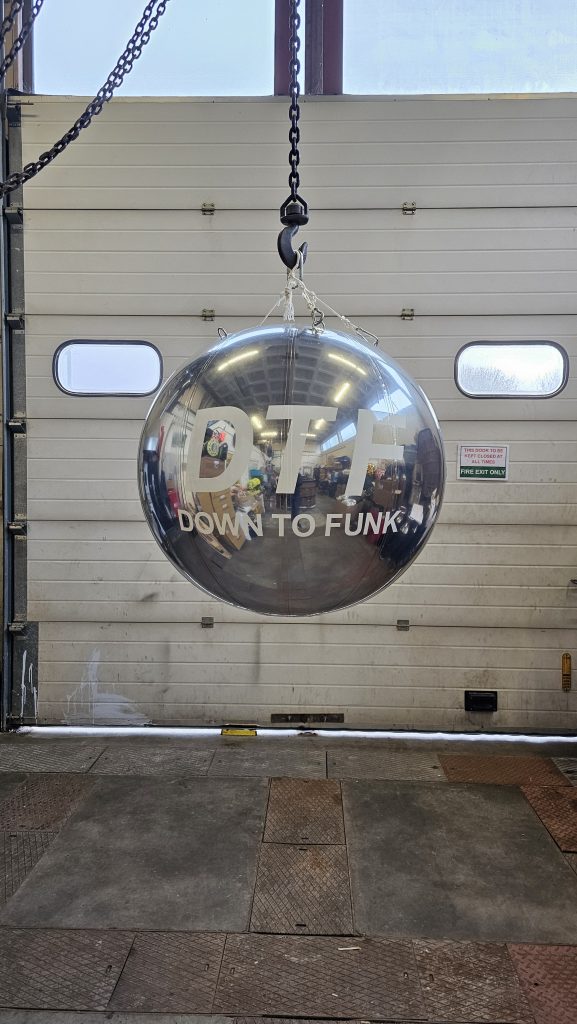 Inflatable Branded Mirror Ball, Inflatable Advertising, Inflatable Marketing. Inflatables for Events.