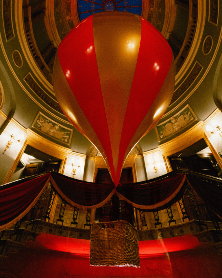 Inflatable Hire. Custom Inflatable. Helium Hot Air Balloon Replica. Hot Air Balloon Replica. Indoor Helium. Wicker Basket