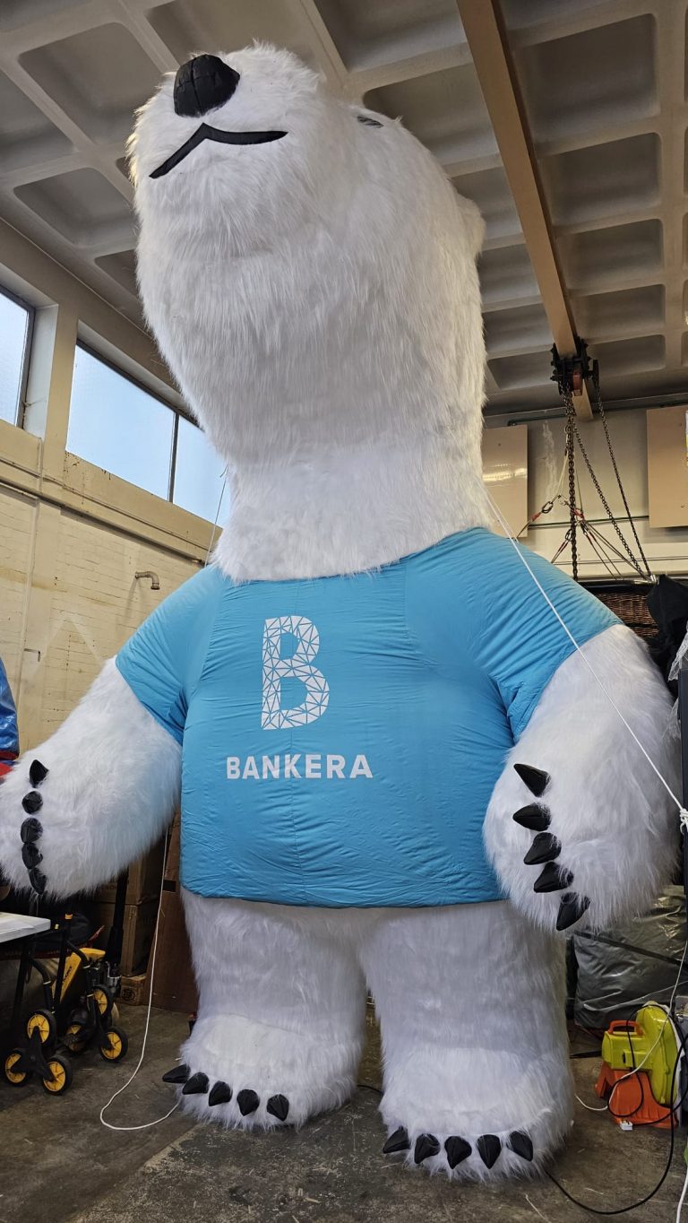 Inflatable Bear. Advertising Inflatable. Bear Replica. Inflatable Marketing.