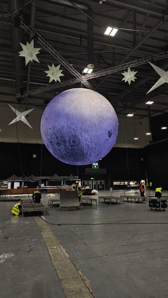 Inflatable Planet. Inflatable Moon. Moon Replica. Sealed Air Moon. Display Inflatable. Moon Hire. Planet Hire. Hanging Inflatable. Giant Planet.