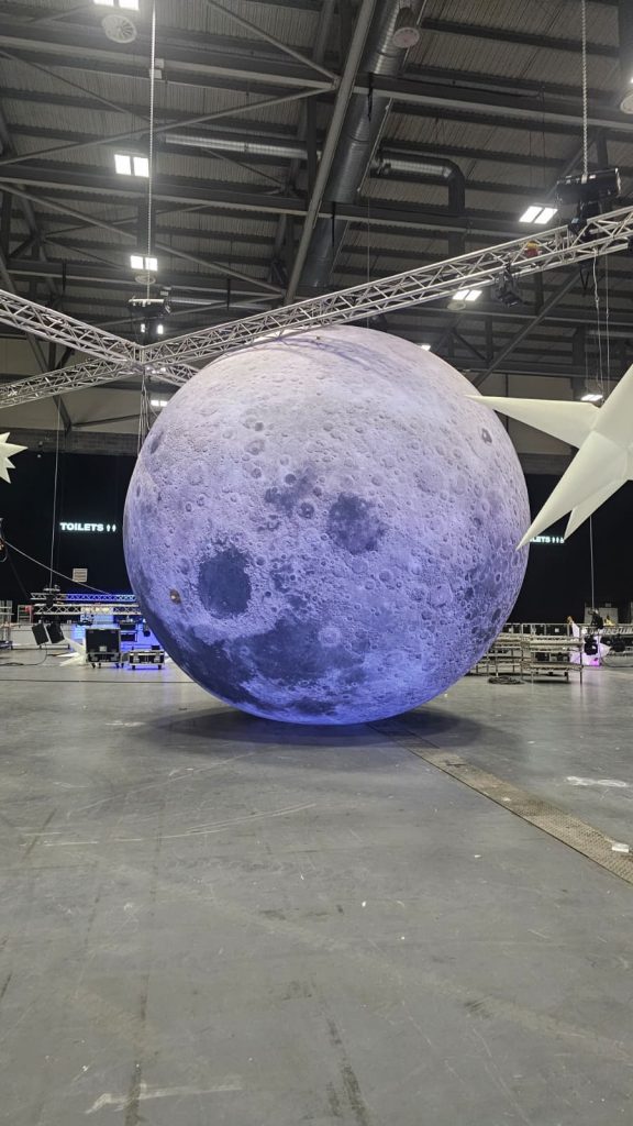 Inflatable Planet. Inflatable Moon. Moon Replica. Sealed Air Moon. Display Inflatable. Moon Hire. Planet Hire. Hanging Inflatable. Giant Planet.