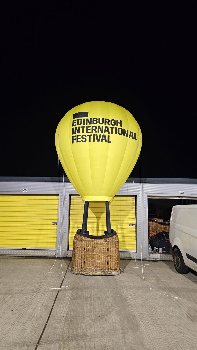 Hot Air Balloon Replica. Branded Hot Air Balloon Replica. Branded Inflatable. Event Inflatable. Hot Air Basket Hire. Display Basket.